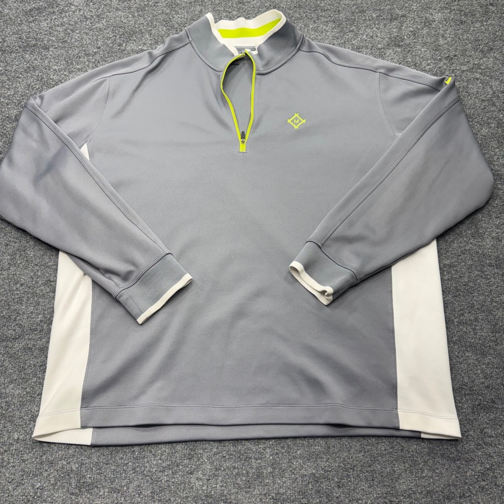 Nike Golf Tour Performance Dri-FIT Quarter Zip Pullover Gray Mens XXL 1/4 Zip